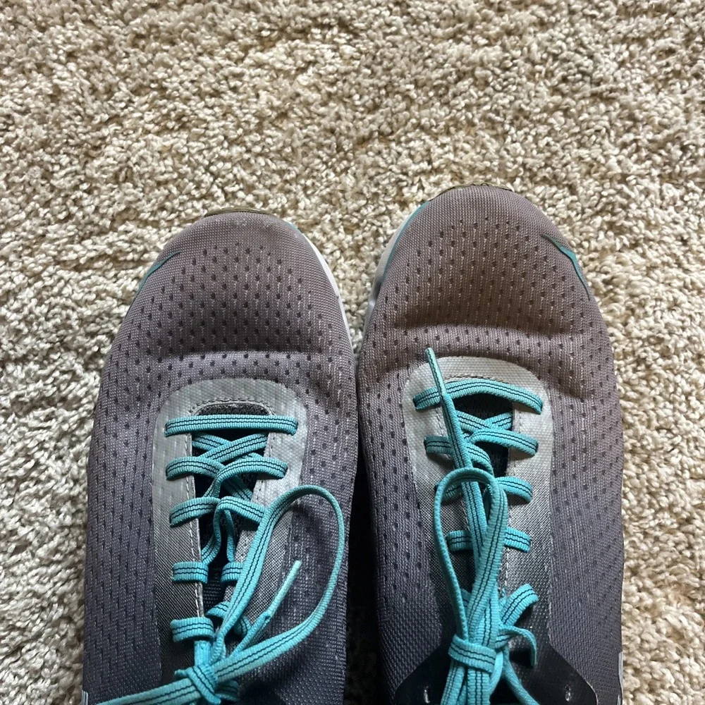 HOKA One One Elevon Teal Gray Running‎ Shoes 1019268 Women's Size 9 Lace Up